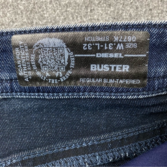DIESEL Buster Denim Jeans Regular Slim Tapered Men’s Size W31 L32 - Picture 6 of 14